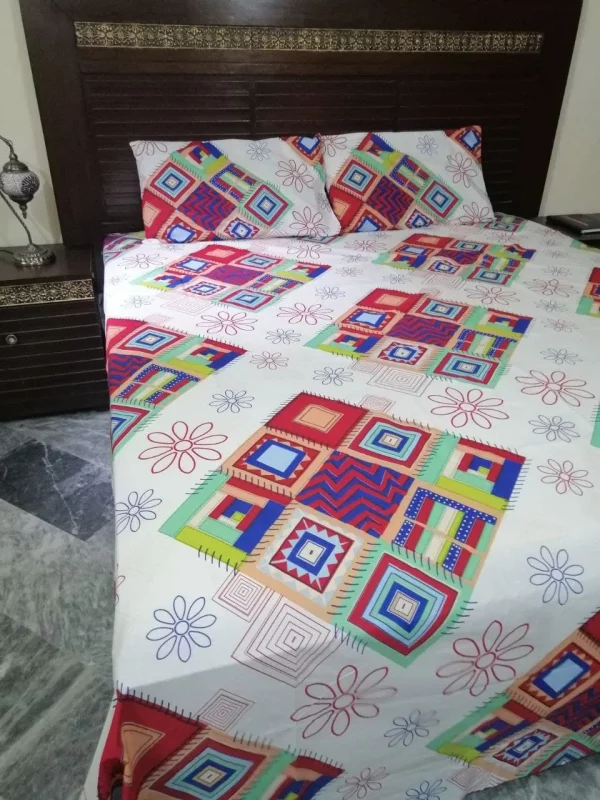 Vibrant Flat Luxurious bed sheet