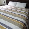 striped bed sheet