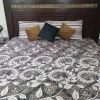 black flowered bed sheet ashlet